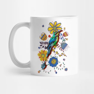 Bird and Flowers Mug